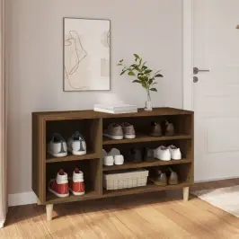 Apavu Plaukts, Brūna Ozolkoka, 102X36X60 Cm, Inženierijas Koks Vidaxl