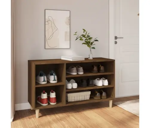 Apavu Plaukts, Brūna Ozolkoka, 102X36X60 Cm, Inženierijas Koks Vidaxl