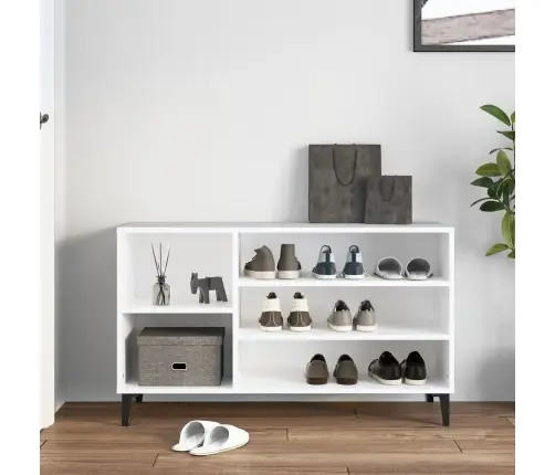 Spintelė Batams, Baltos Spalvos, 102X36X60cm Apdirbta Mediena