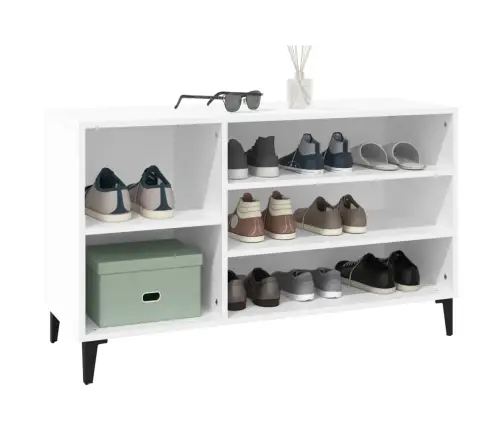 Spintelė Batams, Baltos Spalvos, 102X36X60cm Apdirbta Mediena