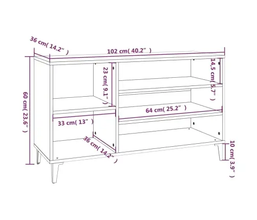 Spintelė Batams, Baltos Spalvos, 102X36X60cm Apdirbta Mediena