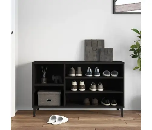 Spintelė Batams, Juodos Spalvos, 102X36X60cm Apdirbta Mediena