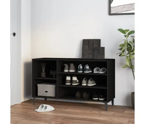 Spintelė Batams, Juodos Spalvos, 102X36X60cm Apdirbta Mediena