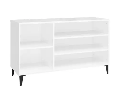 Apavu Plaukts, Spīdīgi Balts, 102X36X60 Cm, Inženierijas Koks Vidaxl