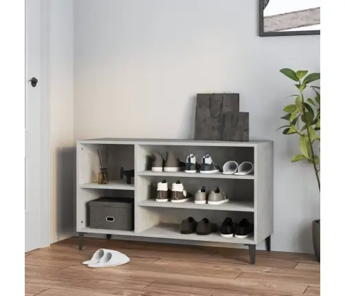 Apavu Plaukts, Betonpelēks, 102X36X60 Cm, Inženierijas Koks Vidaxl