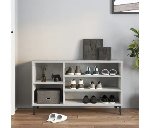 Apavu Plaukts, Betonpelēks, 102X36X60 Cm, Inženierijas Koks Vidaxl