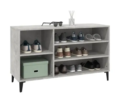 Apavu Plaukts, Betonpelēks, 102X36X60 Cm, Inženierijas Koks Vidaxl