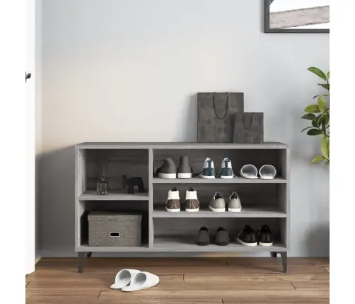 Spintelė Batams, Pilka Ąžuolo, 102X36X60cm Apdirbta Mediena