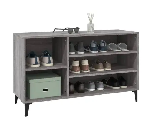 Spintelė Batams, Pilka Ąžuolo, 102X36X60cm Apdirbta Mediena