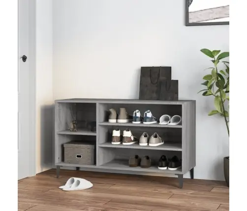 Spintelė Batams, Pilka Ąžuolo, 102X36X60cm Apdirbta Mediena