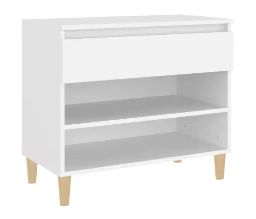 Apavu Plaukts, Balts, 70X36X60 Cm, Inženierijas Koks Vidaxl