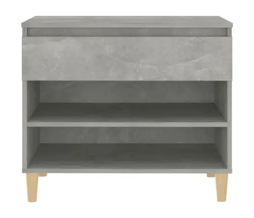 Apavu Plaukts, Betona Pelēks, 70X36X60 Cm, Inženierijas Koks Vidaxl