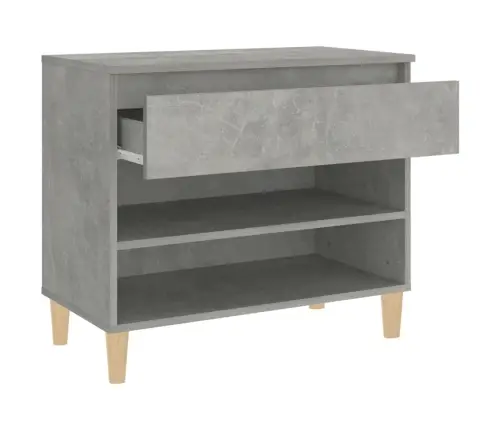 Apavu Plaukts, Betona Pelēks, 70X36X60 Cm, Inženierijas Koks Vidaxl