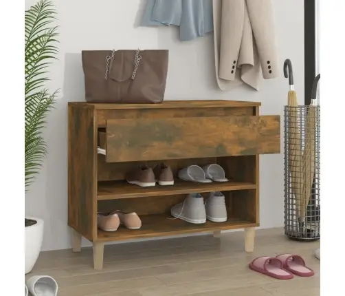 Apavu Plaukts, Ozolkoka Krāsa, 70X36X60 Cm, Inženierijas Koks Vidaxl