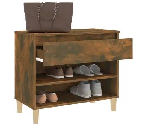 Apavu Plaukts, Ozolkoka Krāsa, 70X36X60 Cm, Inženierijas Koks Vidaxl