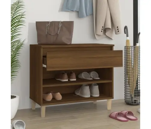 Apavu Plaukts, Ozolkoka Krāsa, 70X36X60 Cm, Inženierijas Koks Vidaxl