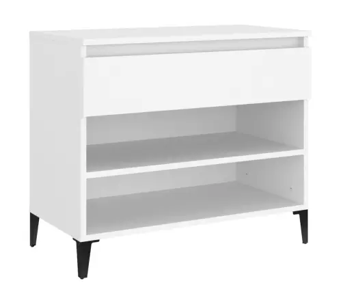 Apavu Plaukts, Balts, 70X36X60 Cm, Inženierijas Koks Vidaxl