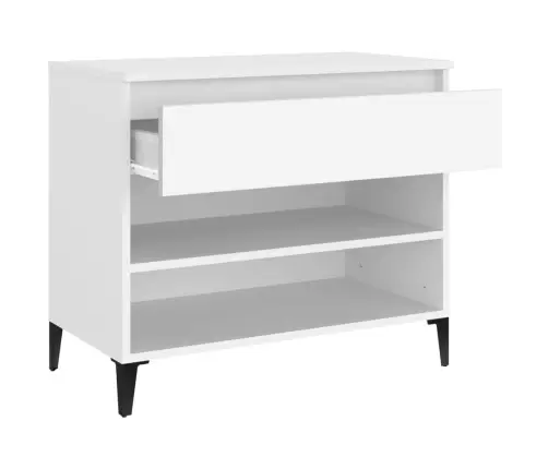 Apavu Plaukts, Balts, 70X36X60 Cm, Inženierijas Koks Vidaxl