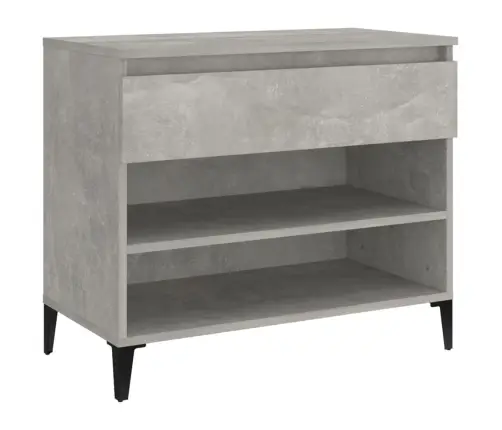 Apavu Plaukts, Betona Pelēks, 70X36X60 Cm, Inženierijas Koks Vidaxl