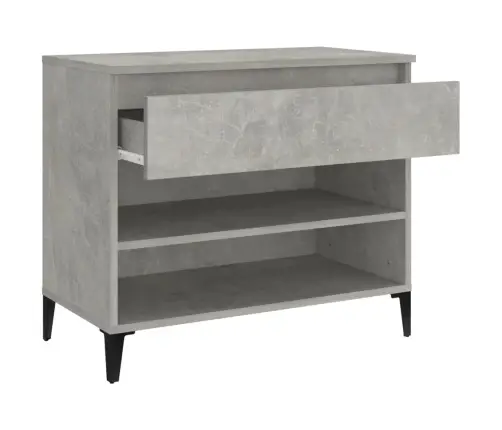 Apavu Plaukts, Betona Pelēks, 70X36X60 Cm, Inženierijas Koks Vidaxl