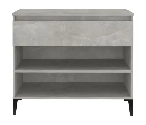 Apavu Plaukts, Betona Pelēks, 70X36X60 Cm, Inženierijas Koks Vidaxl