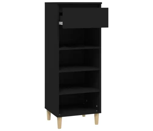 Spintelė Batams, Juodos Spalvos, 40X36X105cm Apdirbta Mediena