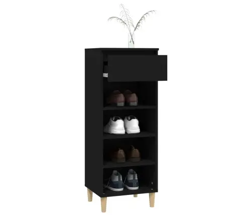 Spintelė Batams, Juodos Spalvos, 40X36X105cm Apdirbta Mediena