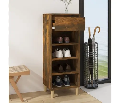 Apavu Plaukts, Ozolkoka Krāsa, 40X36X105 Cm, Inženierijas Koks Vidaxl