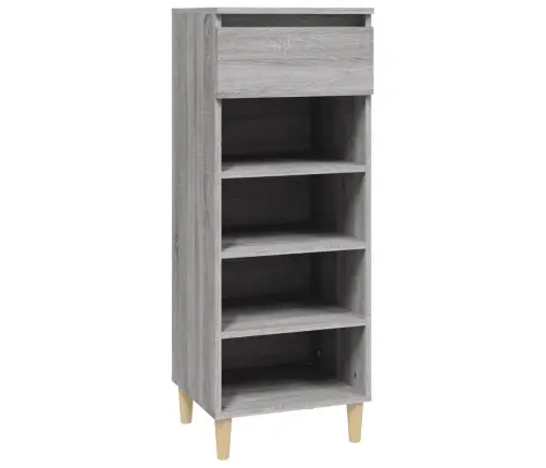 Spintelė Batams, Pilka Ąžuolo, 40X36X105cm Apdirbta Mediena