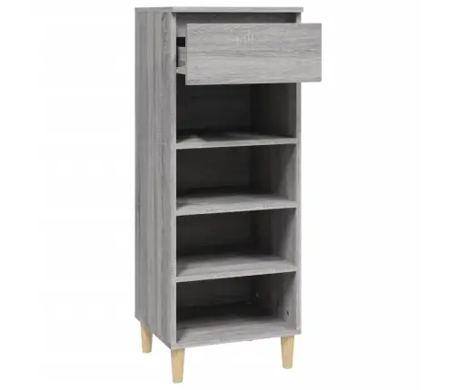 Spintelė Batams, Pilka Ąžuolo, 40X36X105cm Apdirbta Mediena