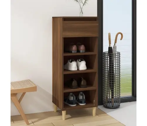 Apavu Plaukts, Ozolkoka Krāsa, 40X36X105 Cm, Inženierijas Koks Vidaxl