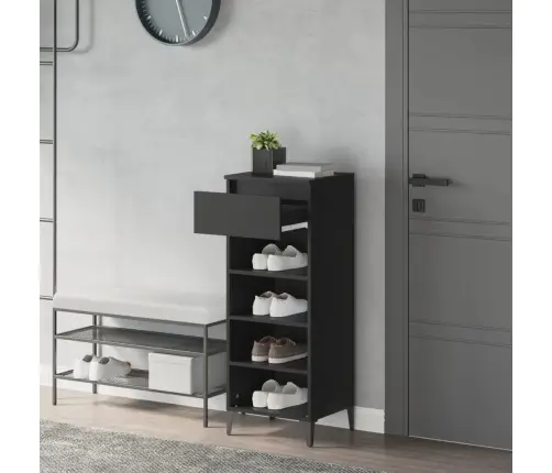 Apavu Skapītis, Melns, 40X36X105 Cm, Inženierijas Koks Vidaxl