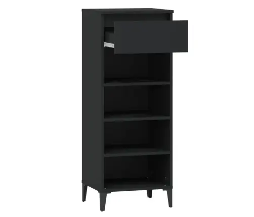 Apavu Skapītis, Melns, 40X36X105 Cm, Inženierijas Koks Vidaxl