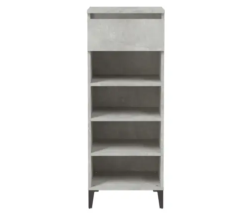 Apavu Plaukts, Betona Pelēks, 40X36X105 Cm, Inženierijas Koks Vidaxl