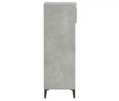 Apavu Plaukts, Betona Pelēks, 40X36X105 Cm, Inženierijas Koks Vidaxl