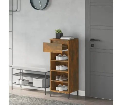 Apavu Plaukts, Ozolkoka Krāsa, 40X36X105 Cm, Inženierijas Koks Vidaxl