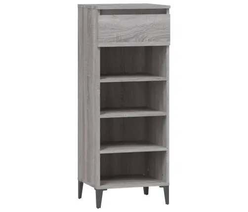 Apavu Plaukts, Pelēka Ozolkoka, 40X36X105 Cm, Inženierijas Koks Vidaxl