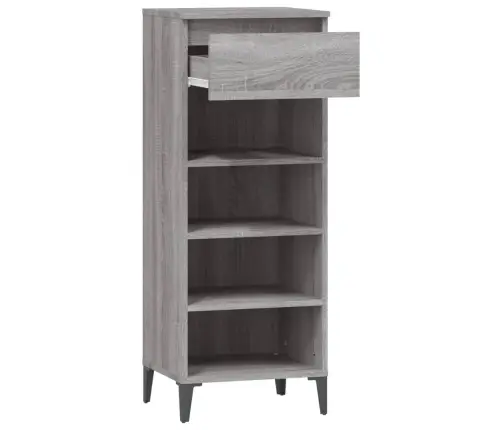 Apavu Plaukts, Pelēka Ozolkoka, 40X36X105 Cm, Inženierijas Koks Vidaxl