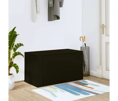 Seinale Kinnitatav Kingakapp, Must, 70 X 35 X 38 cm Tehispuit