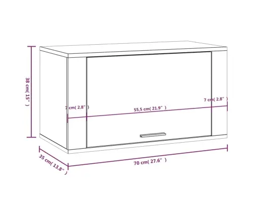 Seinale Kinnitatav Kingakapp, Betoonhall, 70X35X38 Cm Tehispuit