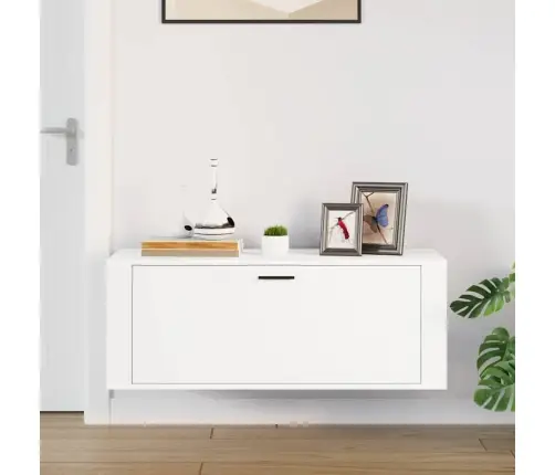 Seina Jalatsikapp, Valge, 100 X 35 X 38 cm Tehispuit