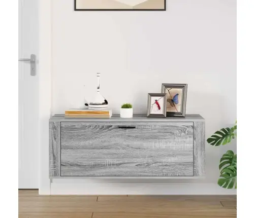 Apavu Plaukts, Pelēka Ozola, 100X35X38 Cm, Inženierijas Koks Vidaxl