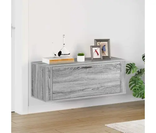 Apavu Plaukts, Pelēka Ozola, 100X35X38 Cm, Inženierijas Koks Vidaxl