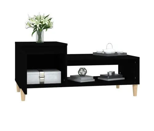 Kohvilaud, Must, 100 X 50 X 45 cm Tehispuit