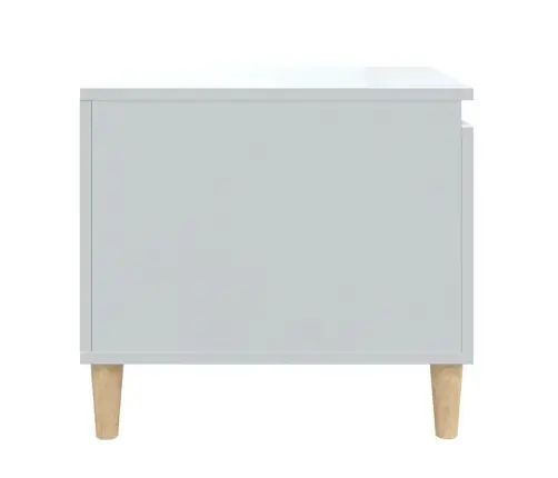 Kafijas Galdiņš, Spīdīgi Balts, 100X50X45 Cm, Inženierijas Koks Vidaxl