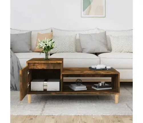 Kafijas Galdiņš, Ozola Krāsa, 100X50X45 Cm, Inženierijas Koks Vidaxl