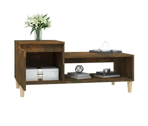 Kafijas Galdiņš, Ozola Krāsa, 100X50X45 Cm, Inženierijas Koks Vidaxl