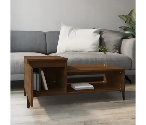 Kafijas Galdiņš, Ozola Krāsa, 100X50X45 Cm, Inženierijas Koks Vidaxl