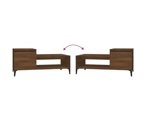 Kafijas Galdiņš, Ozola Krāsa, 100X50X45 Cm, Inženierijas Koks Vidaxl