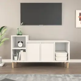 Tv Skapītis, Balts, 100X35X55 Cm, Inženierijas Koks Vidaxl